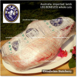 Lamb LEG BONELESS frozen whole cuts +/- 3 kg/pc (price/kg) brand Australia MIDFIELD